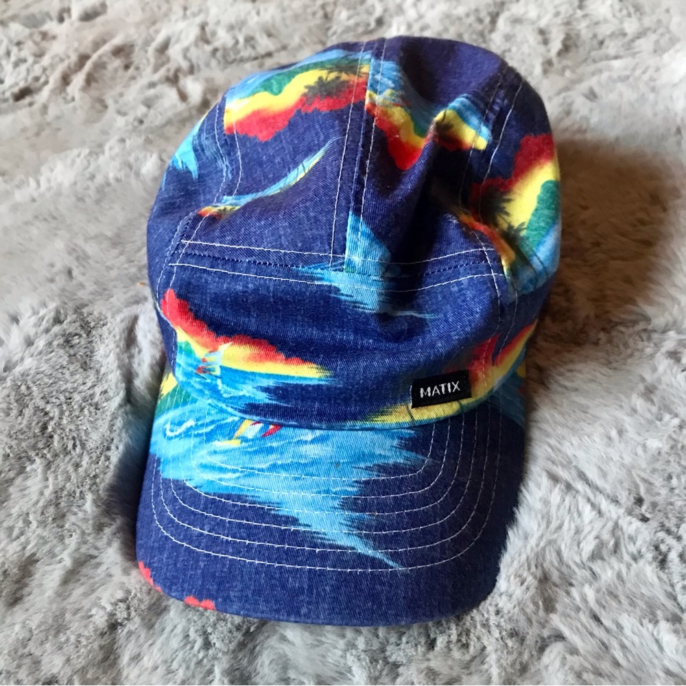 Matrix Tropical palm tree and kite surf Rasta Coloured hat
